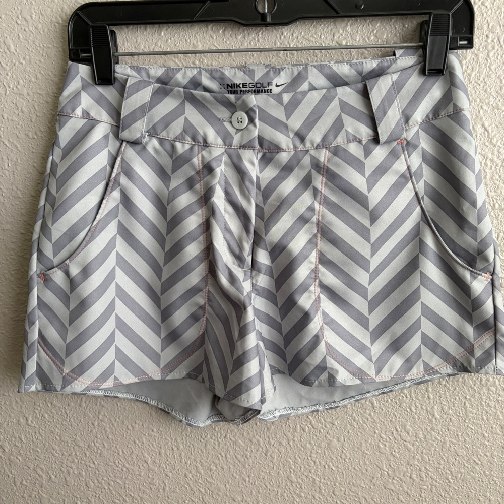 Nike Golf Gray Chevron Geometric Tour Performance Shorts 2